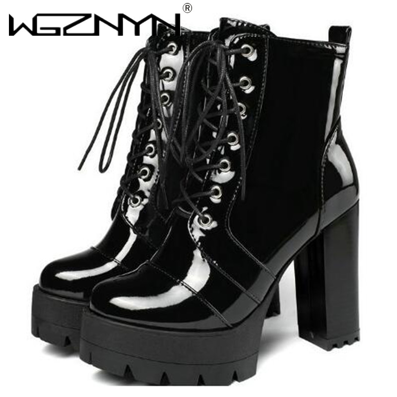 Women'S Shoes Chelsea - Sepatu Bot Pergelangan Kaki Kulit Paten
