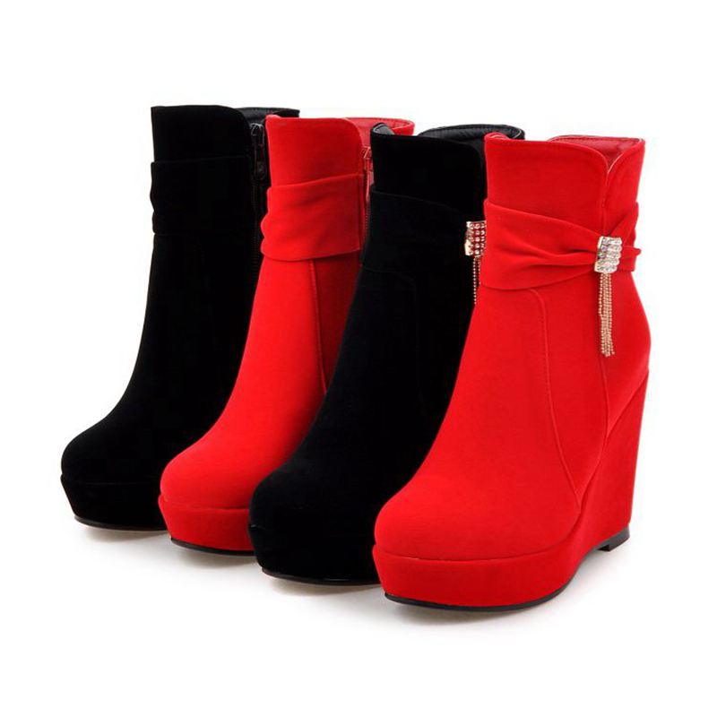 Women'S Shoes Extended Sizes - ORCHALISA Glam Red Sepatu Wanita Model