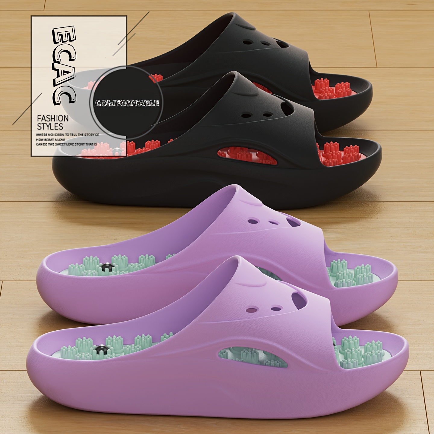 Women'S Shoes To Men'S Size - Sandal Pijat EVA Wanita Pria, Sol