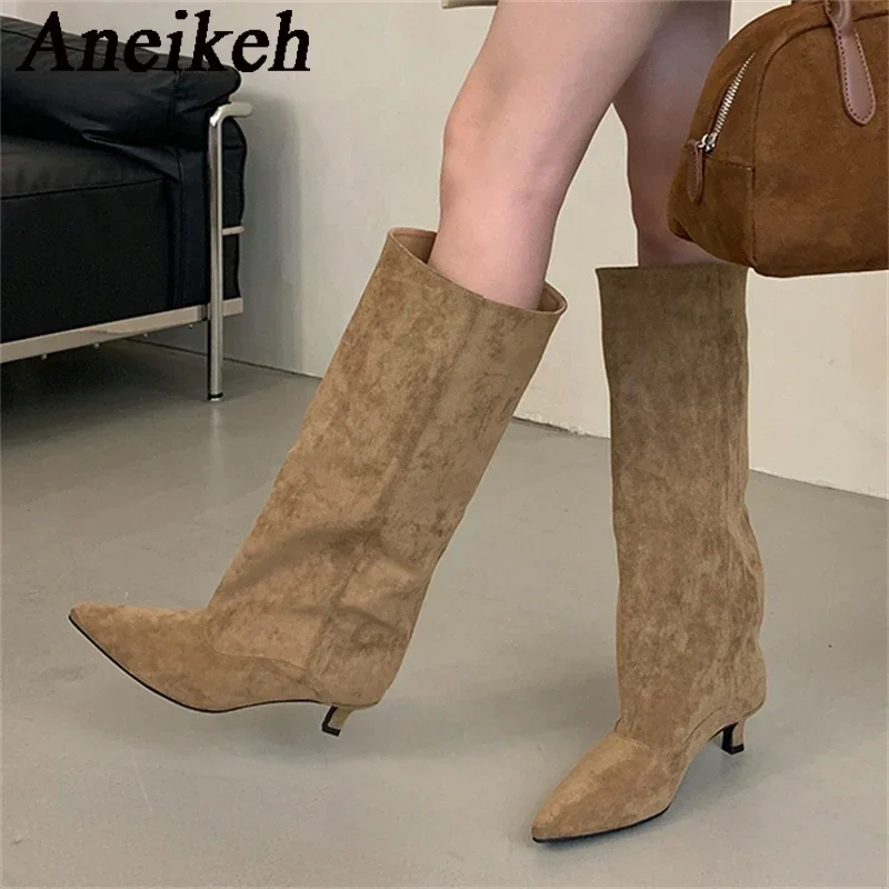 Women'S Shoes Chelsea - Aneikeh Sepatu Bot Panjang Lutut Ujung