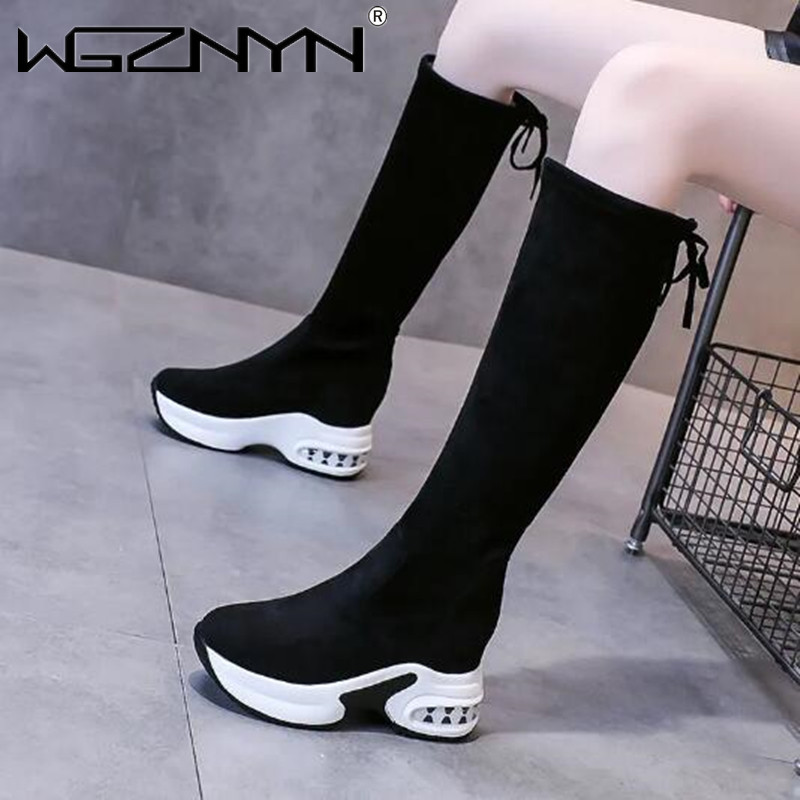 Women'S Shoes Chelsea - Sepatu bot panjang Platform Chunky hangat