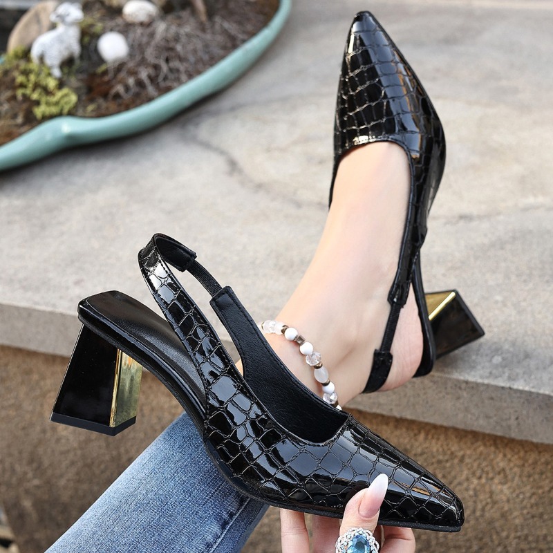 Sandal Hak Tinggi Musim Panas  - Women Shoes Black ulasan dan harga
