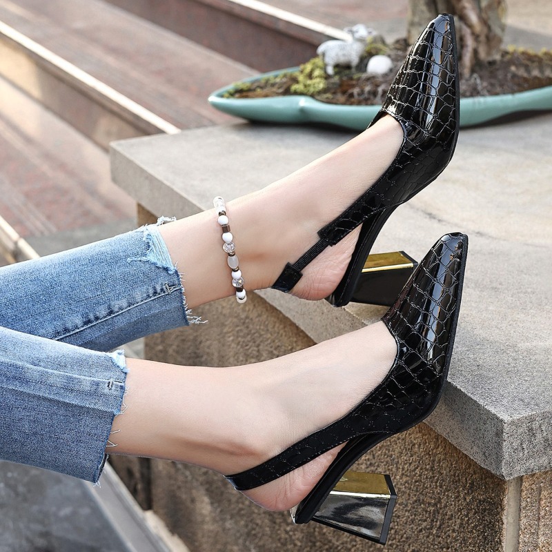 Sandal Hak Tinggi Musim Panas  - Women Shoes Black ulasan dan harga