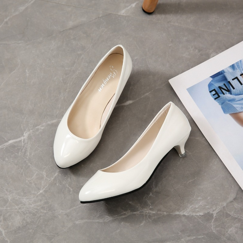 Sepatu wanita hak sedang ukura - Women Shoes Black ulasan dan harga