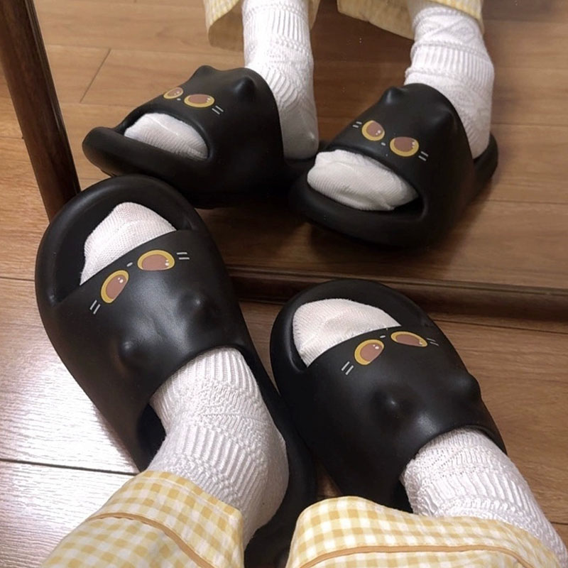 Sandal Selop Cakar Kucing 3D H - Women Shoes Black ulasan dan harga