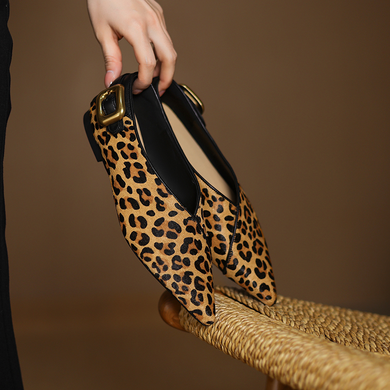 Sepatu Flat Kulit Asli Tren Mu - Pointed Toe Flat ulasan dan harga