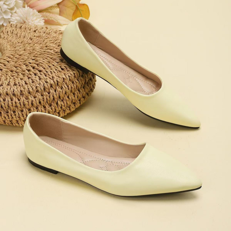 Sandal Datar Warna Solid Musim - Pointed Toe Flat ulasan dan harga