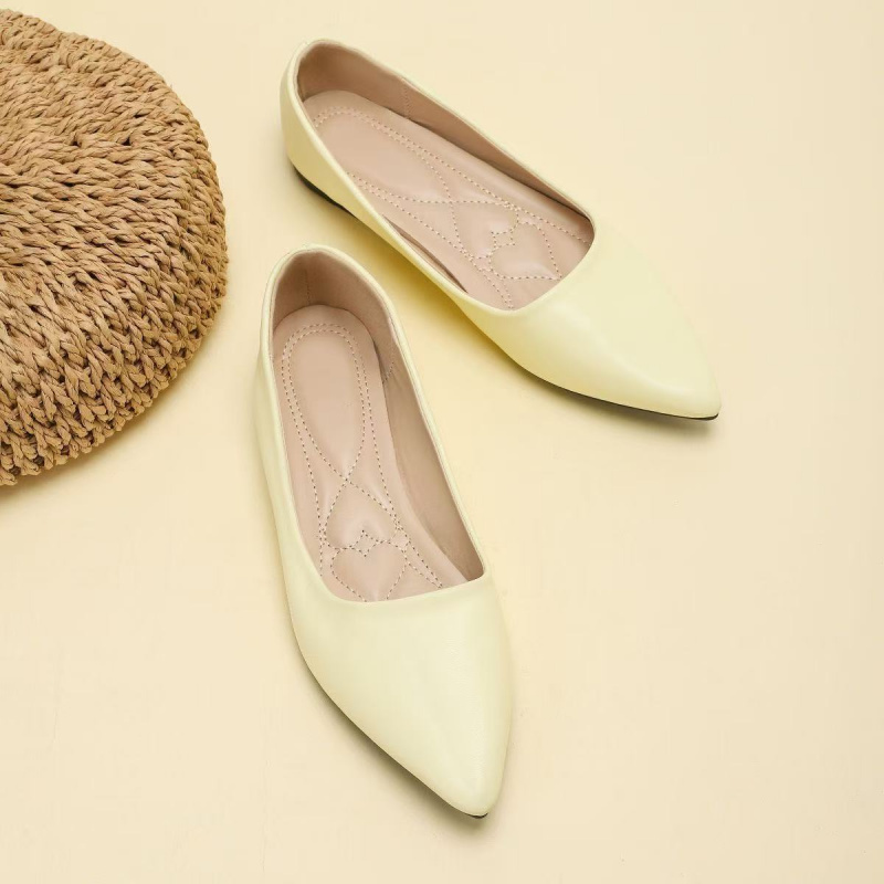 Sandal Datar Warna Solid Musim - Pointed Toe Flat ulasan dan harga