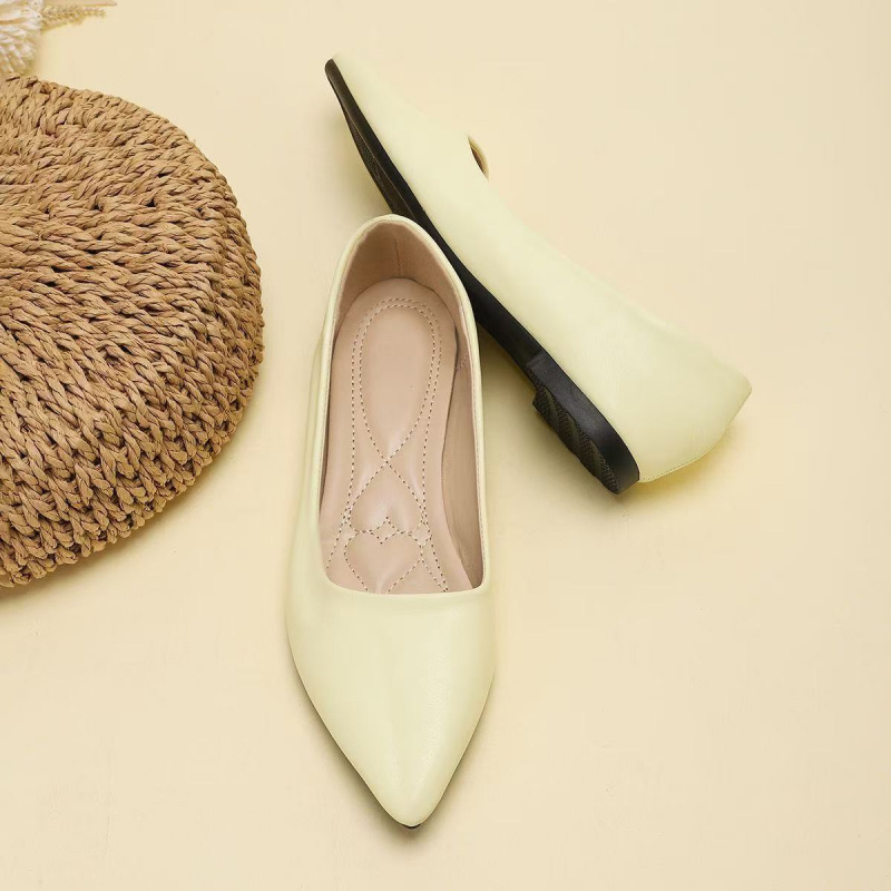 Sandal Datar Warna Solid Musim - Pointed Toe Flat ulasan dan harga
