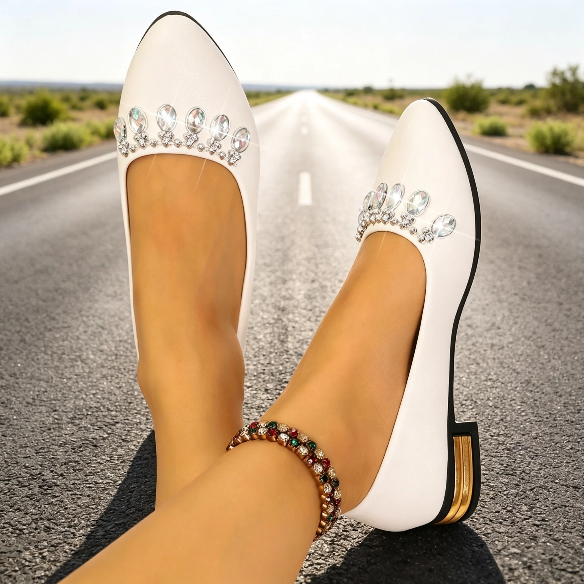 Sepatu Balet Wanita Model Poin - Pointed Toe Flat ulasan dan harga