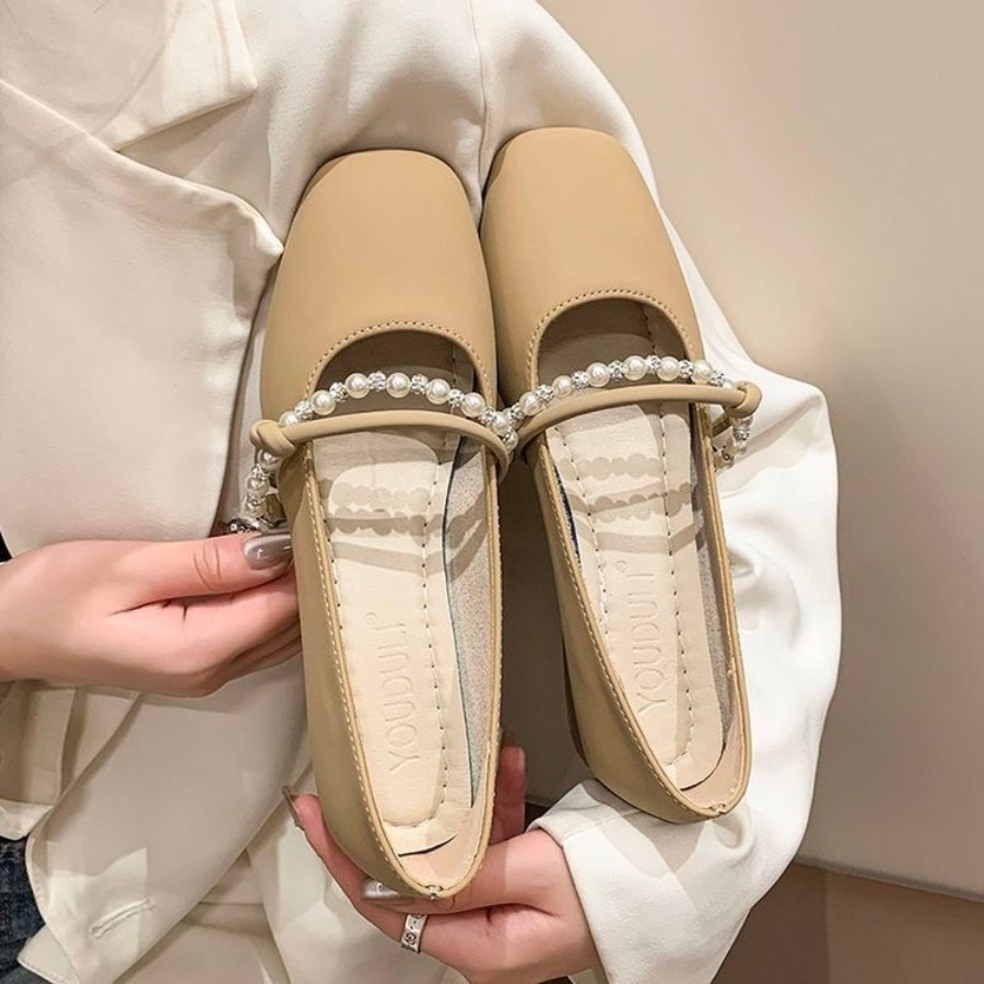 Sepatu Flat Prancis Elegan Bar - Shoes For Women Flats ulasan dan harga